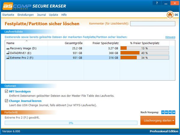 Gratis: Download Adventskalender 2023 von Chip   Heute: Ascomp Secure Eraser