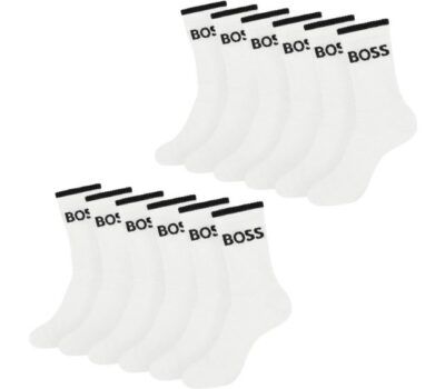 6 Paar BOSS Sportsocken QS Stripe CC Crew Socks für 26€ (statt 32€)