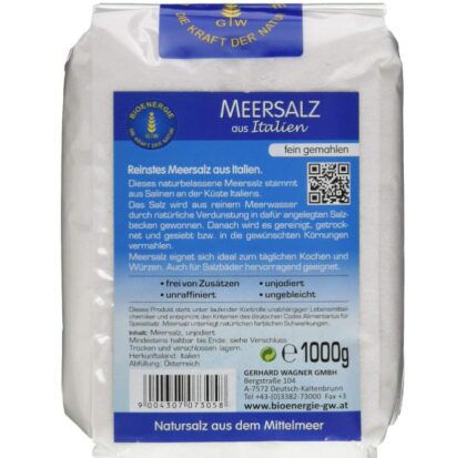 10 x 1kg Bioenergie Meersalz fein & unjodiert aus Italien für 10,47€ (statt 22€)