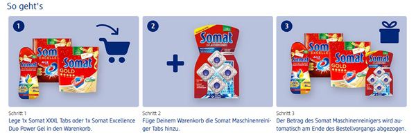 dm: 1x Somat Geschirrspüler kaufen & Somat Maschinenreiniger Tabs gratis dazu