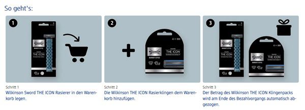 dm: 1x Wilkinson THE ICON Rasierer kaufen, 1x Wilkinson THE ICON Klingen gratis