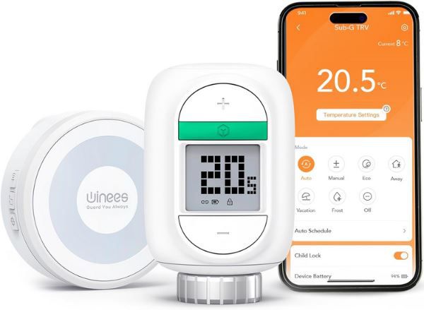 Winees Smartes Heizkörperthermostat + SubG Hub für 60,79€ (statt 80€)