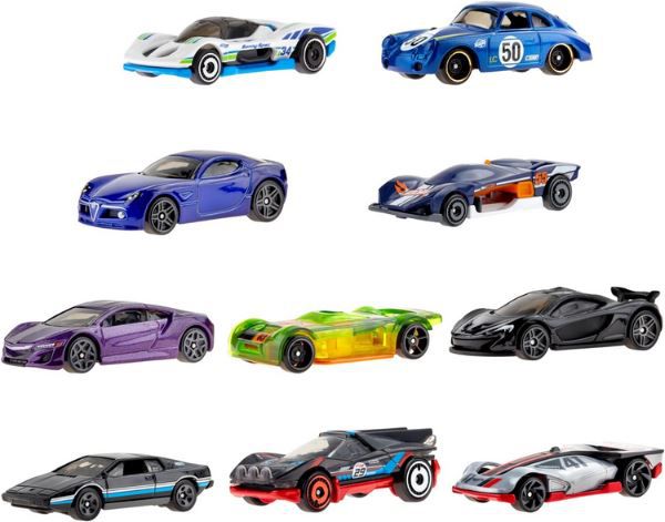 10er Pack Hot Wheels HMK47 Spielzeugautos, 1:64 für 20,19€ (statt 24€)