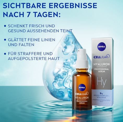 Nivea Cellular Professional Hyaluron Serum, 30 ml ab 9,50€ (statt 15€)