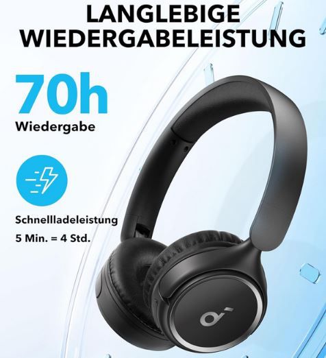 soundcore H30i Wireless On Ear Kopfhörer für 26,99€ (statt 40€)