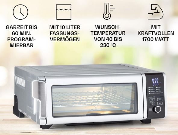 Klarstein TK32 Vita Crisp Air Fryer + Backofen mit 1.700W für 140,79€ (statt 176€)