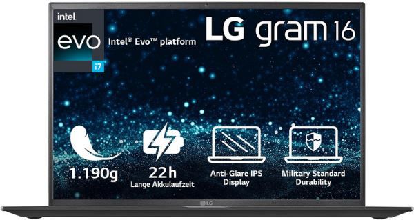 LG gram (2023) 16 Zoll Ultralight Notebook mit i7 1360P für 999€ (statt 1.399€)
