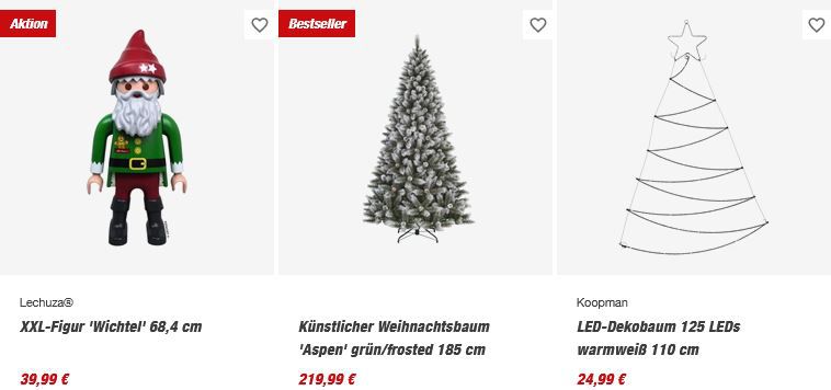 toom: 25% Rabatt auf Weihnachtsartikel   z.B. Playmobil Figur für 35,94€ (statt 46€)