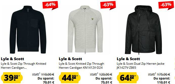 SportSpar: Lyle & Scott Sale ab 12,99€   z.B. Puffer Jacke für 64,99€ (statt 85€)