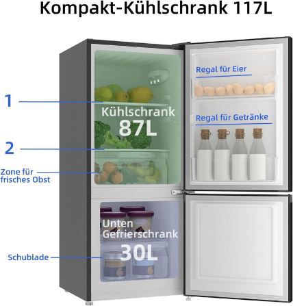 CHIQ Kühl Gefrierkombination mit Low frost Technologie für 254,15€ (statt 299€)