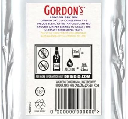 Gordons London Dry Gin mit Zitrusfrische für 9,99€ (statt 19€)   Prime