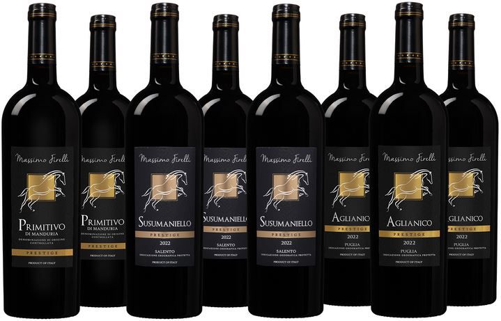 8 Flaschen Rotwein im Massimo Firelli Weinpaket für 39,99€ (statt 70€)
