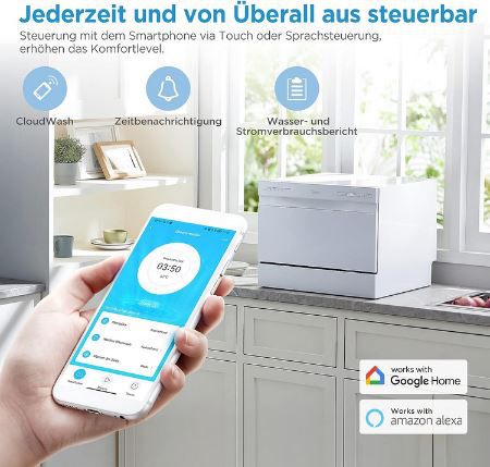 Midea ST 3.6 Tischgeschirrspüler mit WiFi Anbindung für 198,99€ (statt 269€)