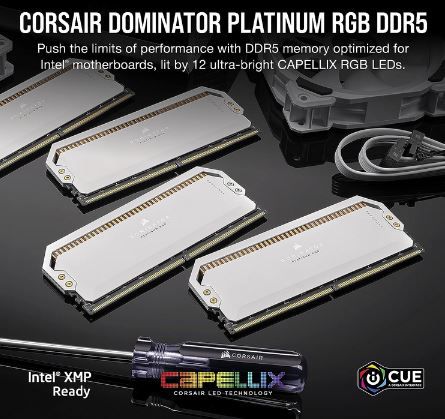 Corsair Dominator Platinum RGB DDR5 RAM 32GB (2x16GB) für 98,30€ (statt 139€)