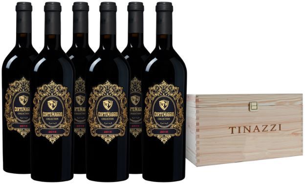 6 Flaschen CorteMaggio Collection Rotwein in Holzkiste für 44,99€ (statt 75€)