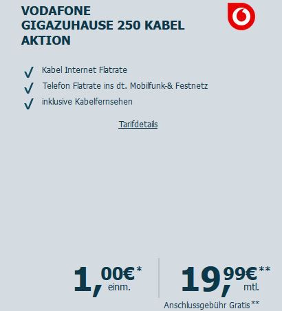 Nintendo Switch OLED + Vodafone Cable 250 für 38,74€ mtl.