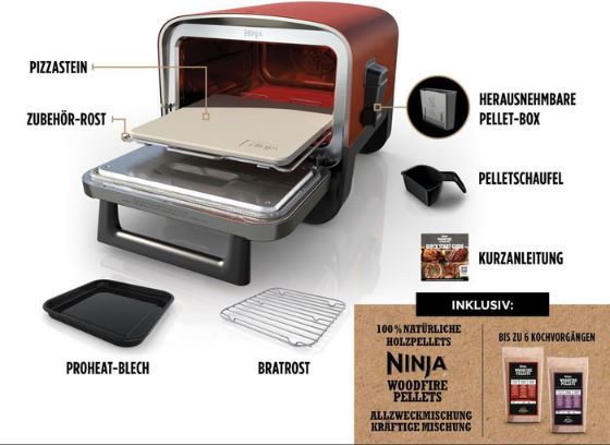 Ninja 8 in 1 Woodfire Outdoor Ofen inkl. Woodfire Pellets für 336,99€ (statt 400€)