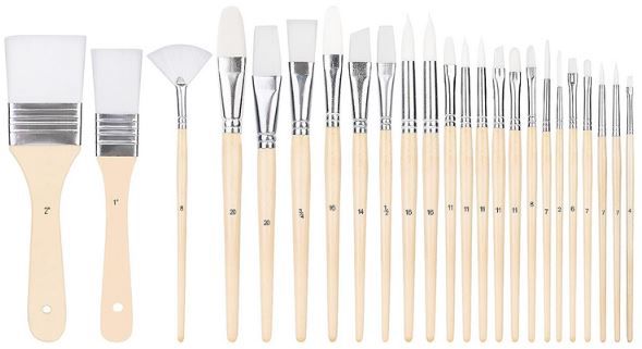 24er Set Amazon Basics Künstlerpinsel für 10,70€ (statt 16€)