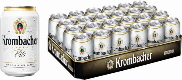 24er Tray Krombacher Pils, 0,33L Dose ab 10,56€ (statt 17€)