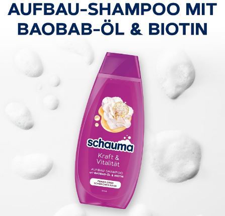 Schauma Aufbau Shampoo Kraft & Vitalität, 400ml für 1,34€ (statt 2€)