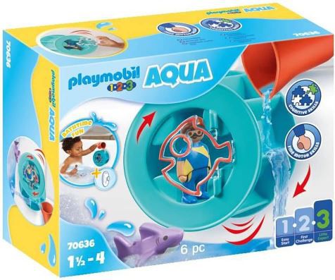 Playmobil 70636 1.2.3 Aqua Wasserwirbelrad mit Babyhai für 5,99€ (statt 9€)