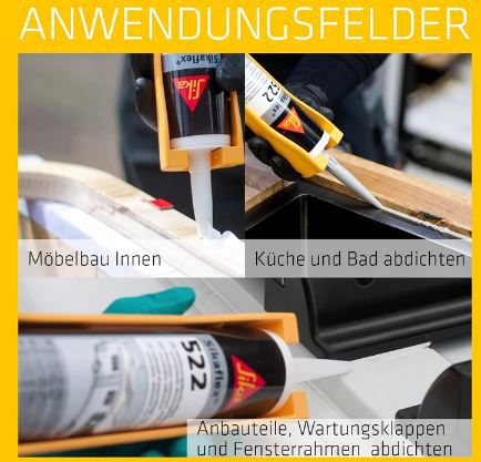 Sika Sikaflex 522 Dichtstoff für Innen & Außen, Weiß, 300ml für 9,60€ (statt 14€)