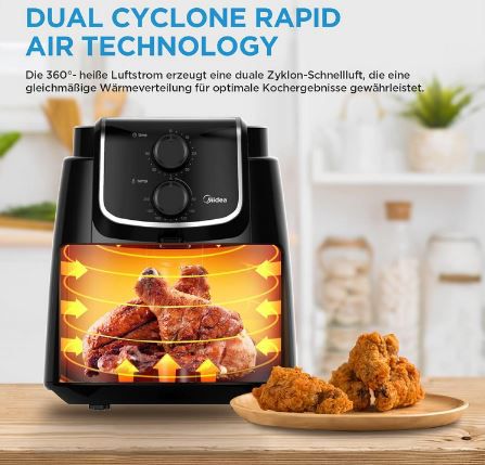 Midea MF TN40D2 Airfryer XL, 4L für 47,99€ (statt 65€)