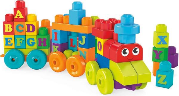 MEGA Bloks ABC Lernzug mit 60 Bausteinen für 13,99€ (statt 21€)