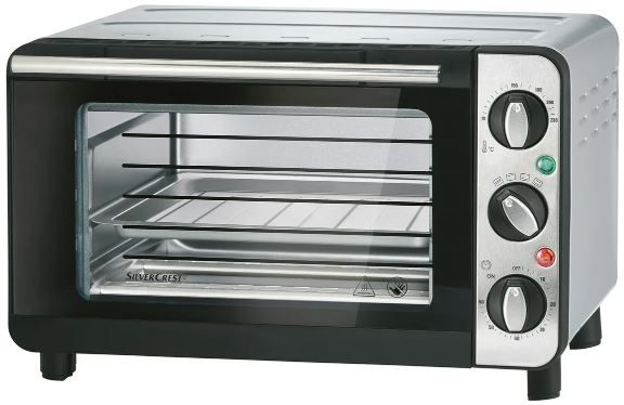 Silvercrest SGB 1200 B5 Kitchen Tools Mini Backofen, 14L für 35,94€ (statt 50€)