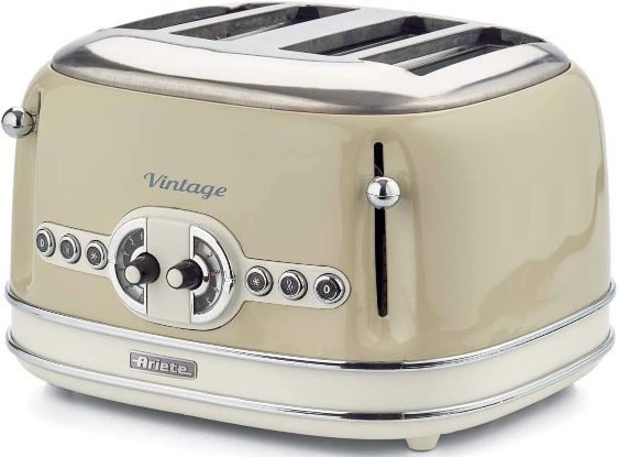 Ariete Vintage 156   4 Scheiben Retro Toaster mit 1.600W für 59,99€ (statt 74€)