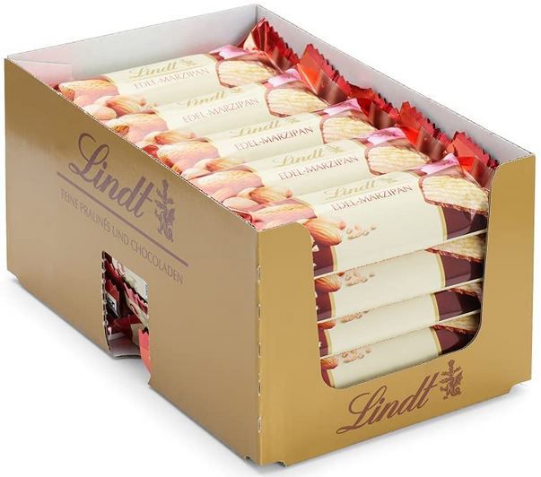 25er Pack Lindt Schokolade Marzipan Riegel, je 50g ab 22,68€ (statt 30€)