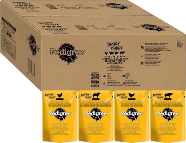 84er Pack Pedigree Junior Multipack, je 100g ab 17,24€ (statt 23€)