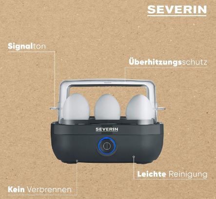 Severin EK 3166 Eierkocher mit Kochzeitüberwachung für 24,59€ (statt 30€)