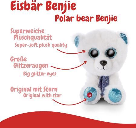 NICI Glubschis Benjie Eisbär Kuscheltier, 15cm für 3,82€ (statt 8€)