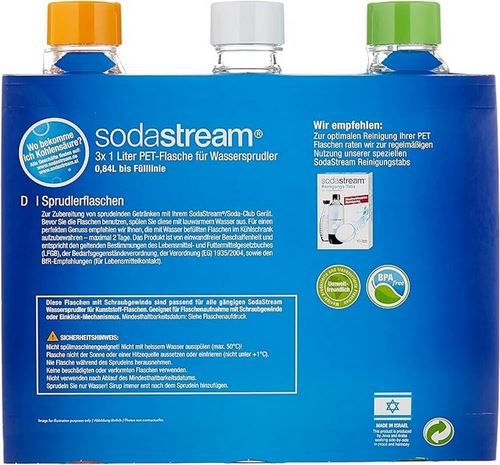 3er Pack SodaStream Pet Flaschen Aktions Set, 1L für 8,50€ (statt 17€)