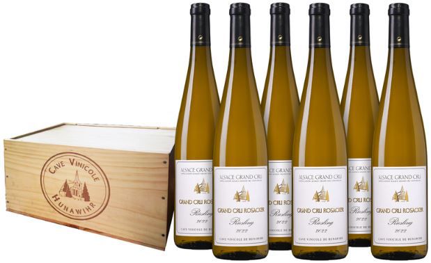 6 Flaschen Grand Cru Rosacker Riesling in Holzkiste für 59,99€ (statt 90€)