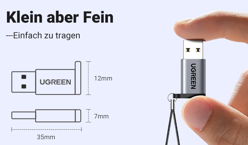 UGREEN USB 3.0 auf USB C Adapter für 7,49€ (statt 10€)