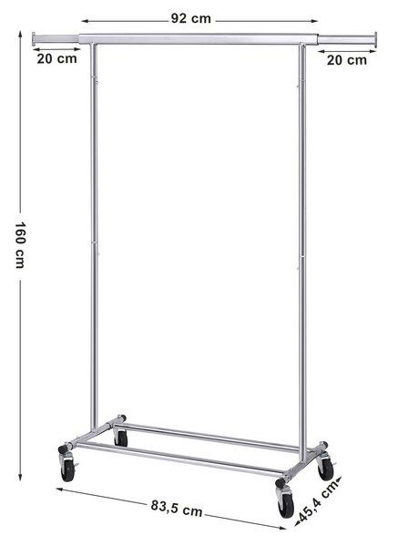 SONGMICS ausziehbarer Schwerlast Kleiderständer (90kg) für 25,99€ (statt 30€)