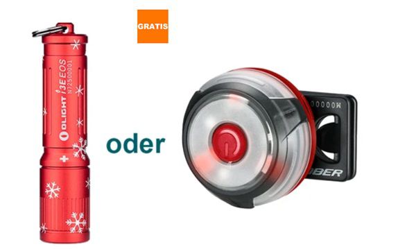 Olight Weihnachten Willkommensgeschenk & evtl. 5,95€ Versandkosten