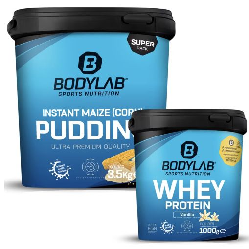 1kg Bodylab Whey Protein + 3,5kg Instant Maize (corn) Pudding für 39,90€ (statt 55€)