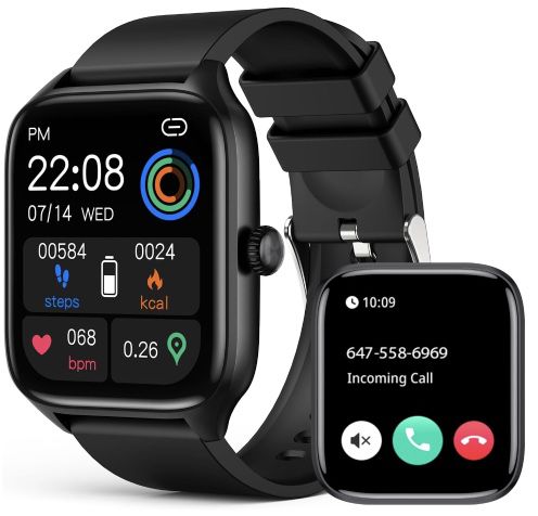 SOUYIE Smartwatch mit 1.96 Zoll Display, SpO2  & Herzfrequenzmesser für 29,39€ (statt 50€)
