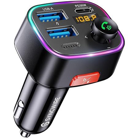 SYNCWIRE BT 5.3 FM Transmitter Kfz Ladegerät (48W) für 20,97€ (statt 26€)