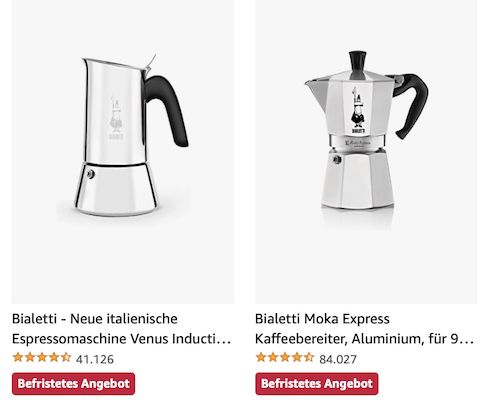 Amazon: Küchenprodukte von Bialetti