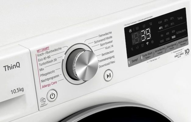 LG F6WV710P1 Waschmaschine mit 10,5 kg für 559,99€ (statt 678€)