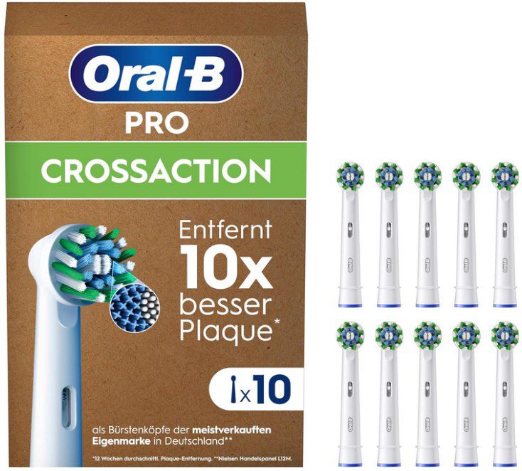10x Oral B Pro CrossAction Aufsteckbürsten für 21,88€ (statt 26€)