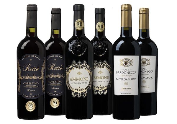 6 Flaschen Rotwein Weinpaket Primitivo & Negroamaro für 39,99€ (statt 70€)