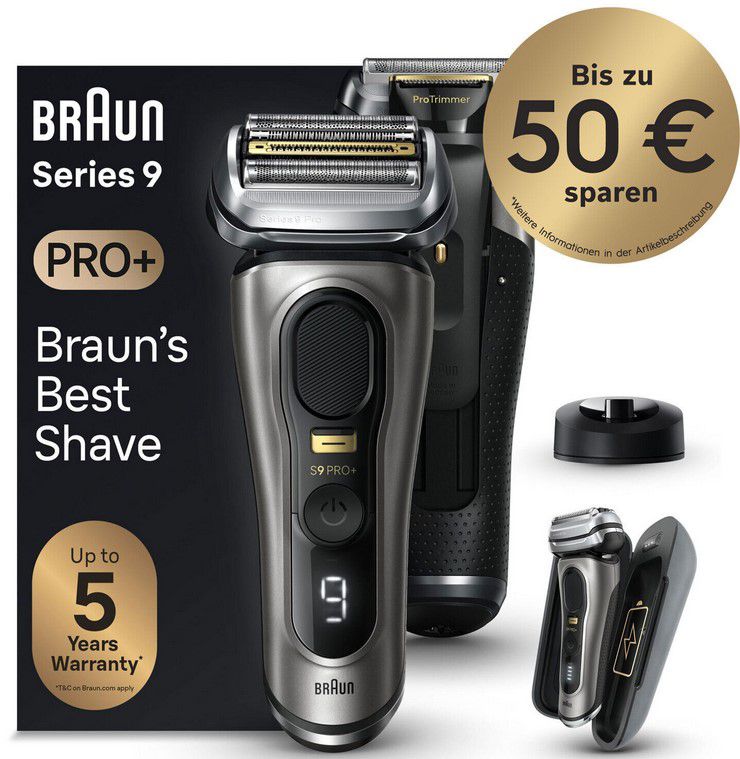 Braun Series 9 Pro+ 9525s Herrenrasierer mit Zubehör für 259,90 (statt  335€) + Cashback