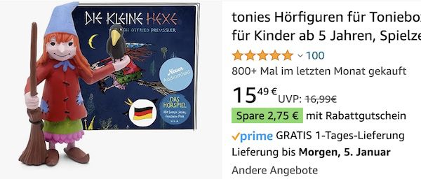 Amazon: Tonies Hörfiguren ab je 12,74€ (statt 16€)   z.B. Aladdin, Leo Lausemaus uvm.