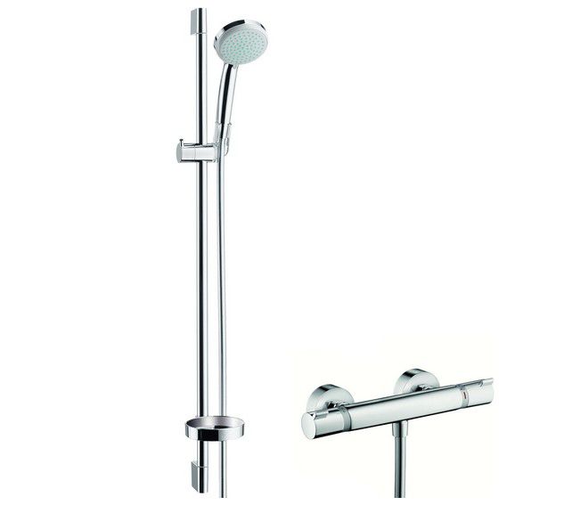 hansgrohe Croma 100 Vario Ecosmart Duschset mit Thermostatset für 114,32€ (statt 235€)