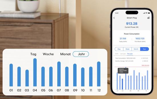 Meross Smart WLAN Steckdose mit Strommessung für 9€ (statt 14€) oder 4 für 29,92€